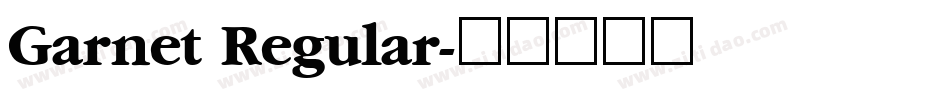 Garnet Regular字体转换